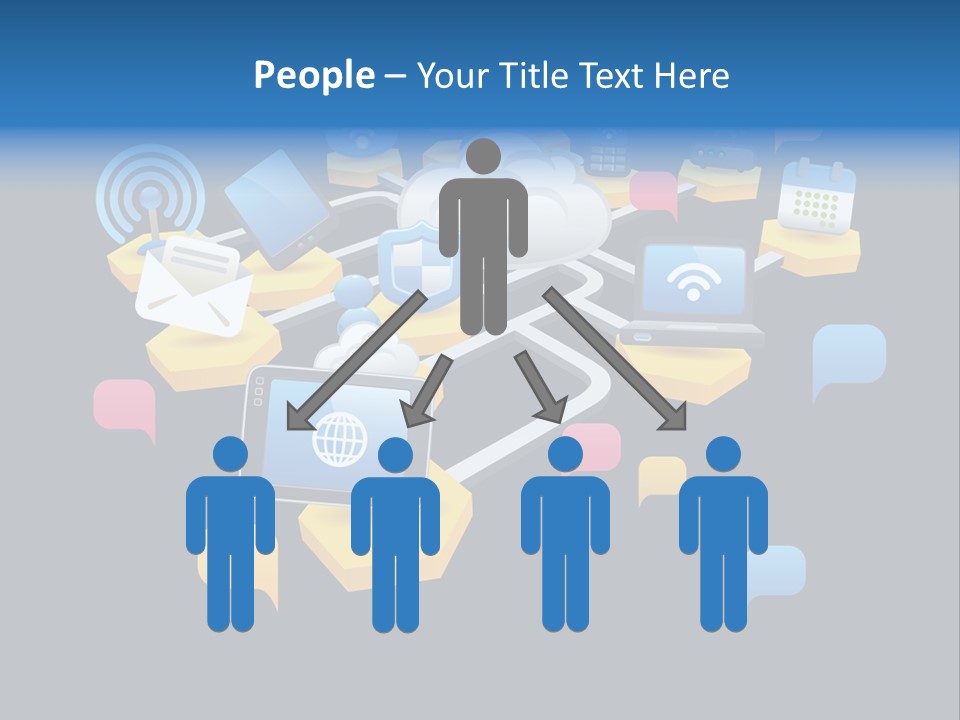 Connection Design Element Speech Bubble PowerPoint Template