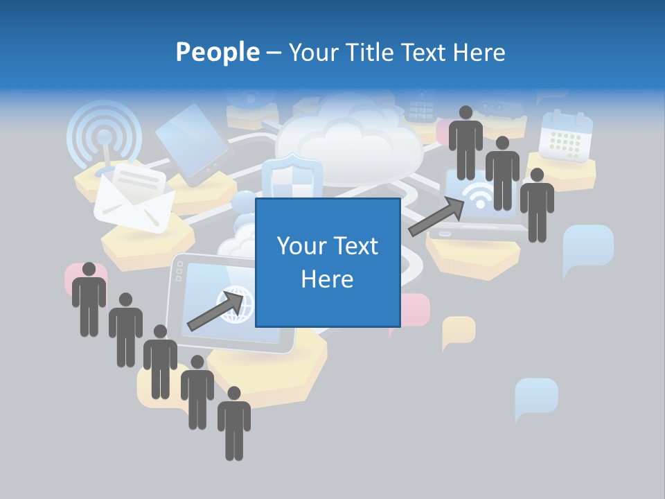 Connection Design Element Speech Bubble PowerPoint Template