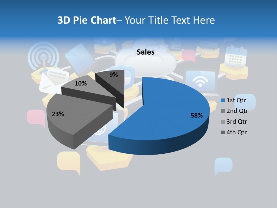 Connection Design Element Speech Bubble PowerPoint Template