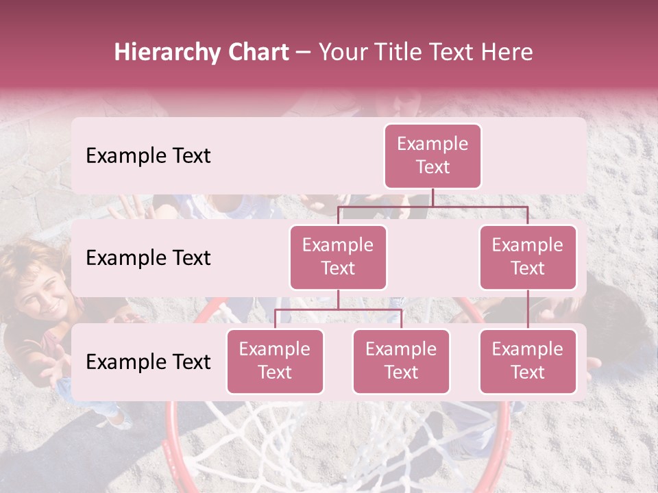 A Group Of Kids Playing Basketball In The Sand PowerPoint Template