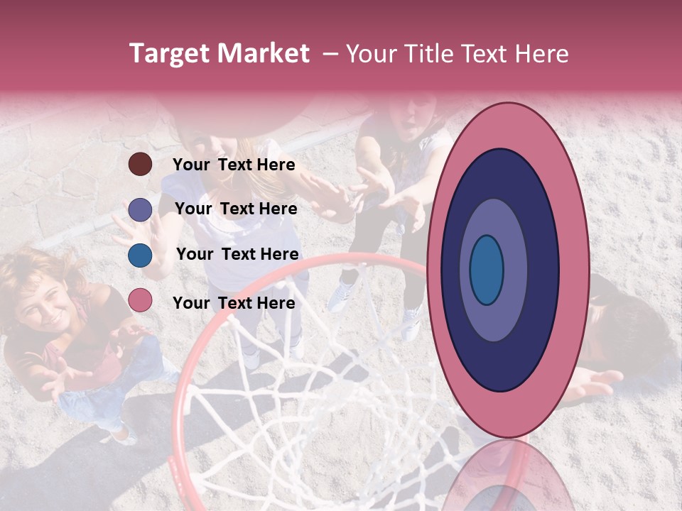 A Group Of Kids Playing Basketball In The Sand PowerPoint Template