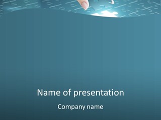 A Hand Pushing A Button On A Computer Keyboard PowerPoint Template
