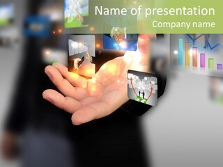 Glowing Man Start PowerPoint Template