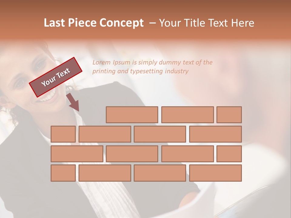 A Woman Sitting At A Desk Talking To A Man PowerPoint Template