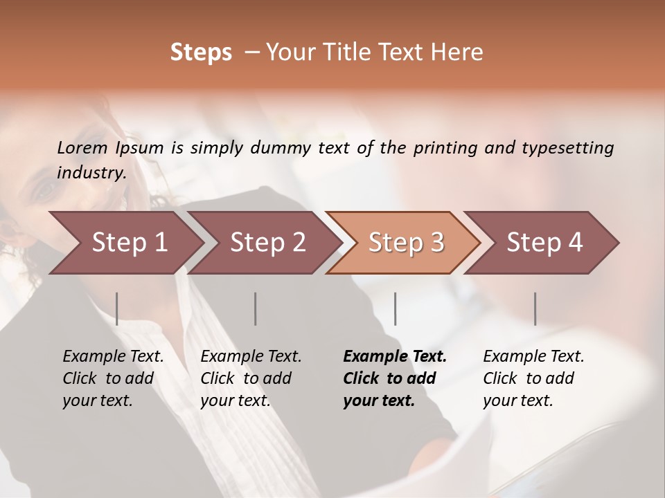 A Woman Sitting At A Desk Talking To A Man PowerPoint Template