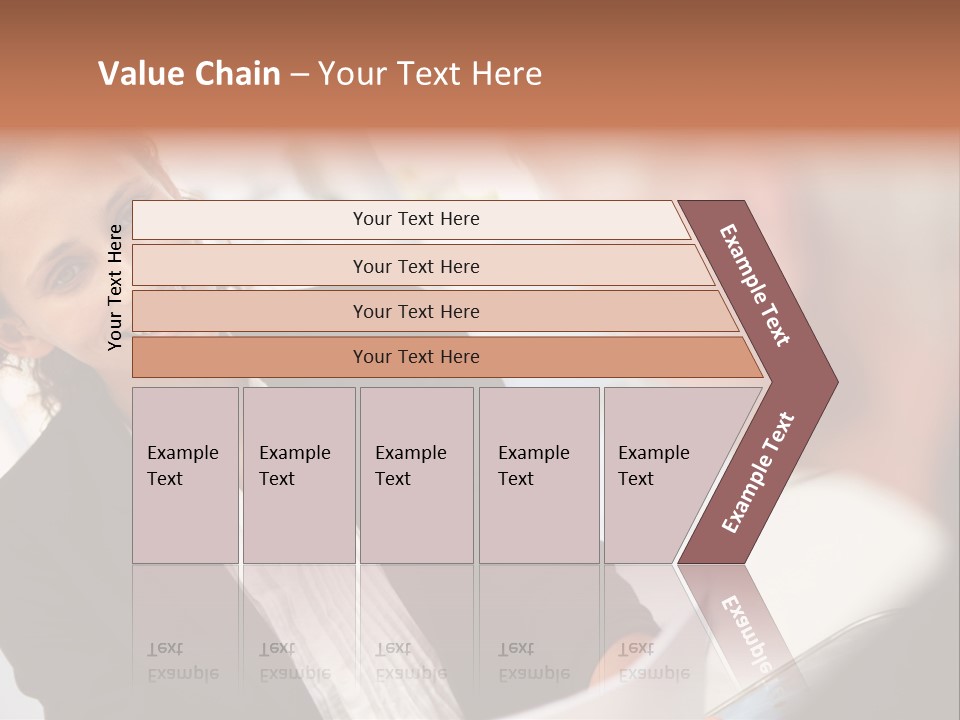 A Woman Sitting At A Desk Talking To A Man PowerPoint Template