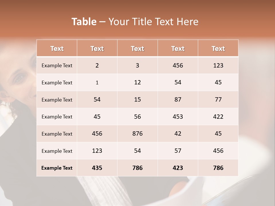 A Woman Sitting At A Desk Talking To A Man PowerPoint Template