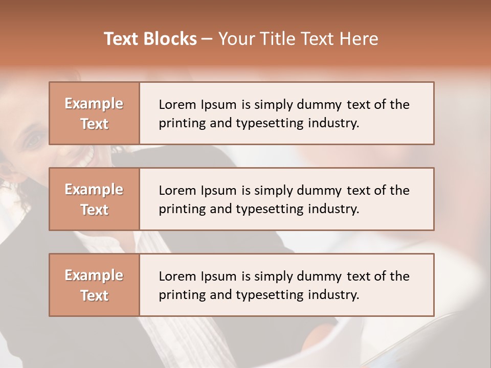A Woman Sitting At A Desk Talking To A Man PowerPoint Template