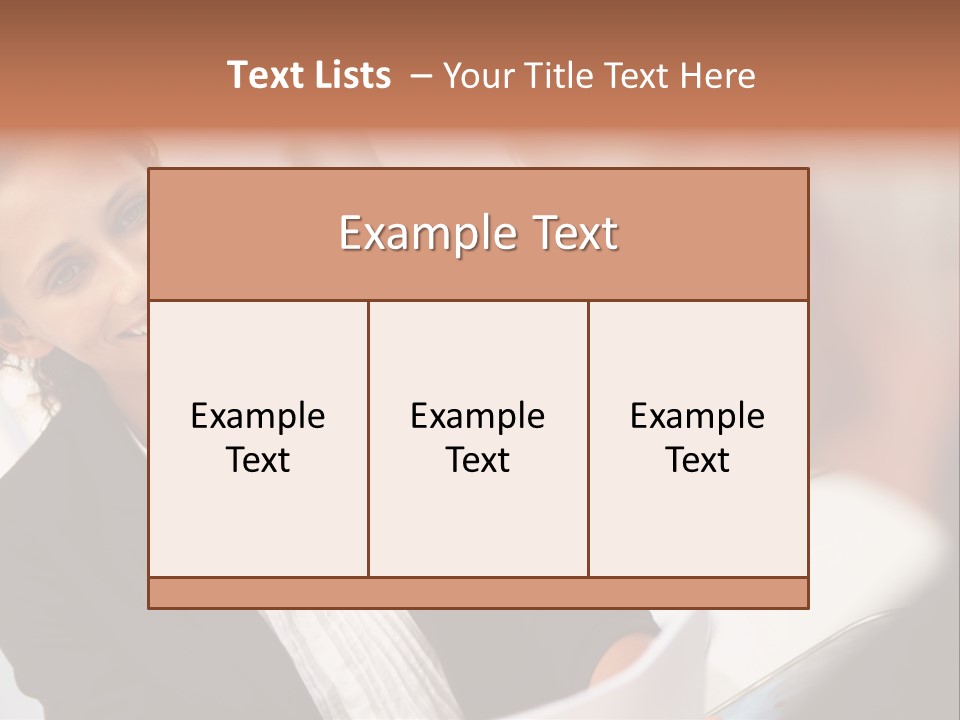 A Woman Sitting At A Desk Talking To A Man PowerPoint Template