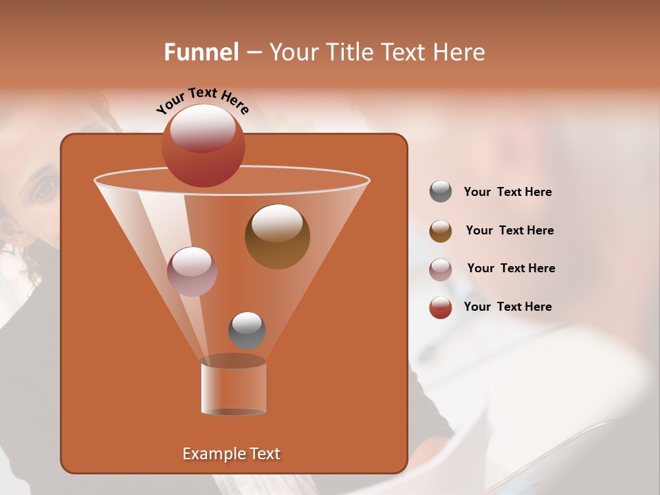 A Woman Sitting At A Desk Talking To A Man PowerPoint Template