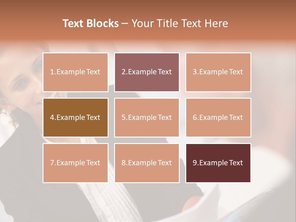 A Woman Sitting At A Desk Talking To A Man PowerPoint Template