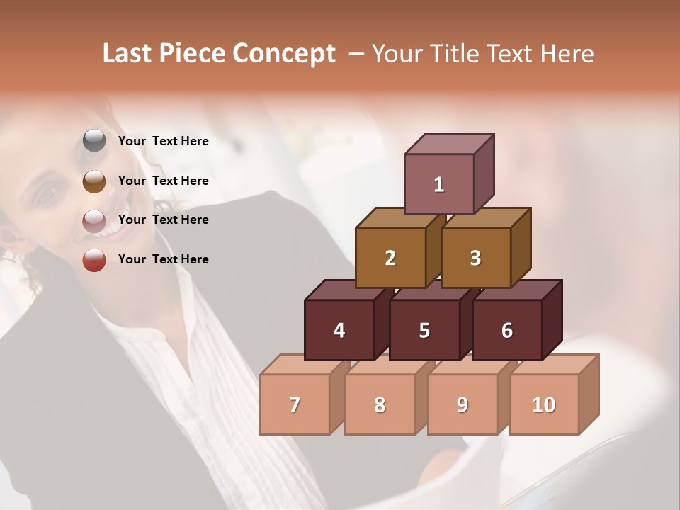 A Woman Sitting At A Desk Talking To A Man PowerPoint Template