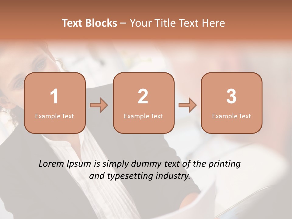 A Woman Sitting At A Desk Talking To A Man PowerPoint Template