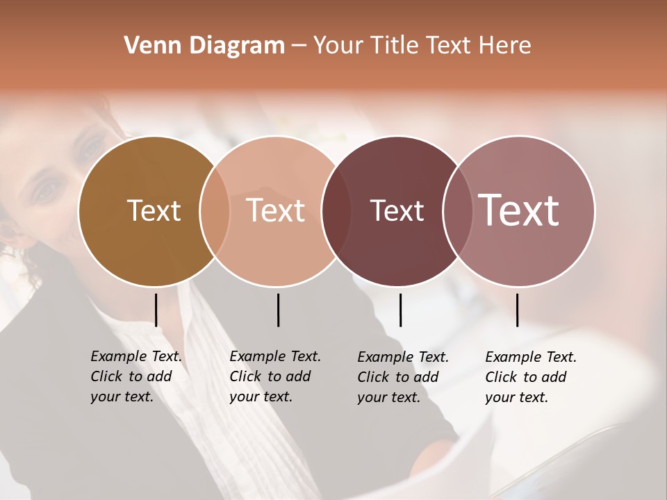 A Woman Sitting At A Desk Talking To A Man PowerPoint Template