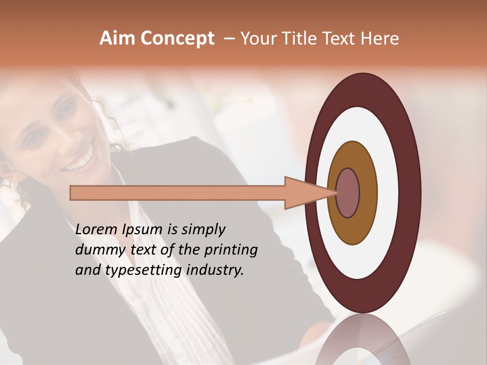 A Woman Sitting At A Desk Talking To A Man PowerPoint Template