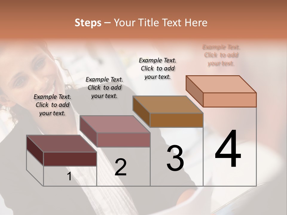 A Woman Sitting At A Desk Talking To A Man PowerPoint Template