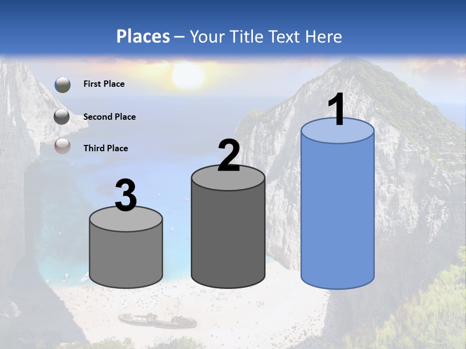 Navagio Zakynthos View PowerPoint Template