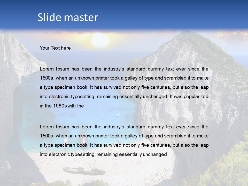 Navagio Zakynthos View PowerPoint Template