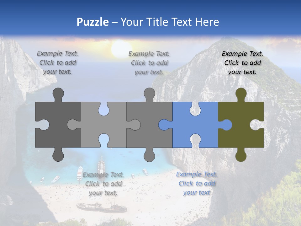 Navagio Zakynthos View PowerPoint Template