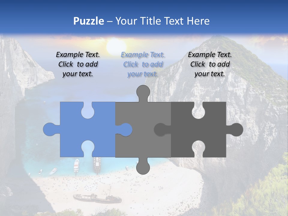 Navagio Zakynthos View PowerPoint Template