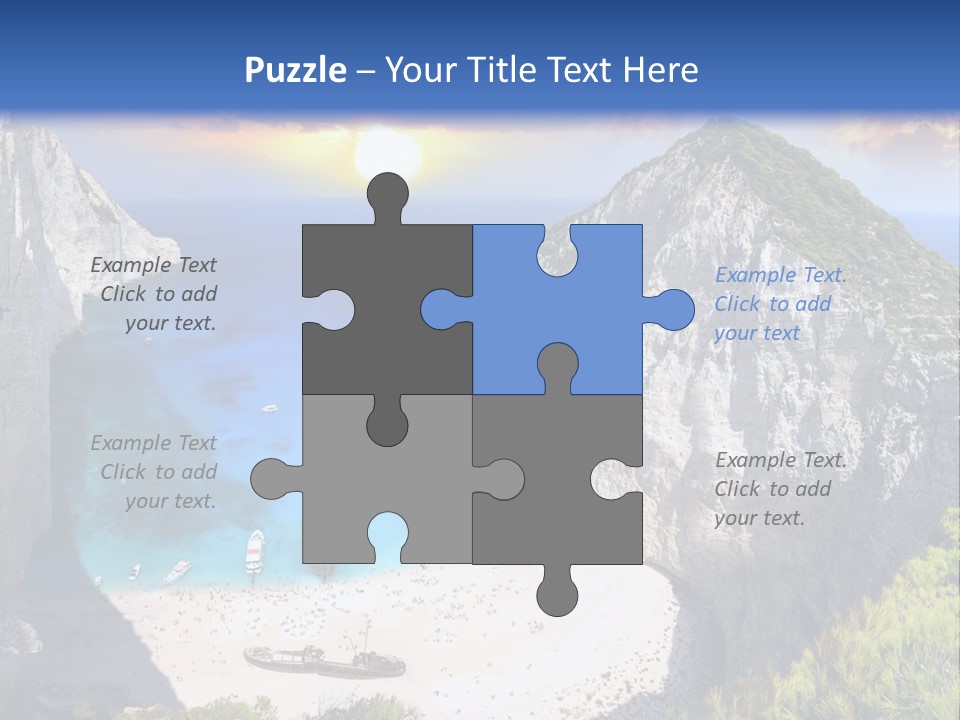 Navagio Zakynthos View PowerPoint Template