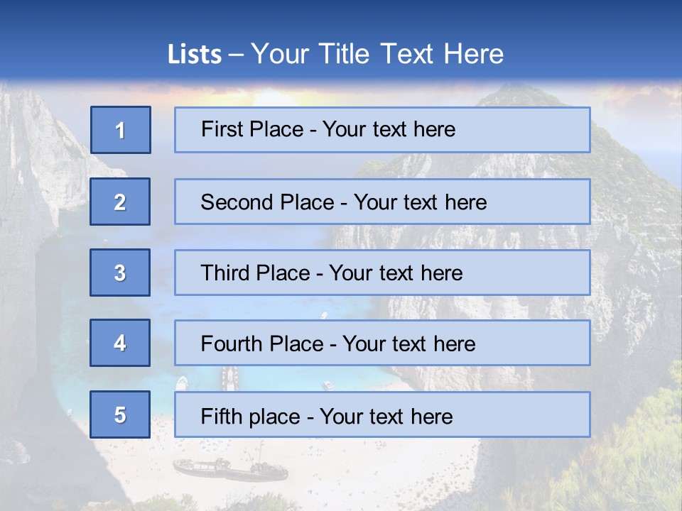 Navagio Zakynthos View PowerPoint Template