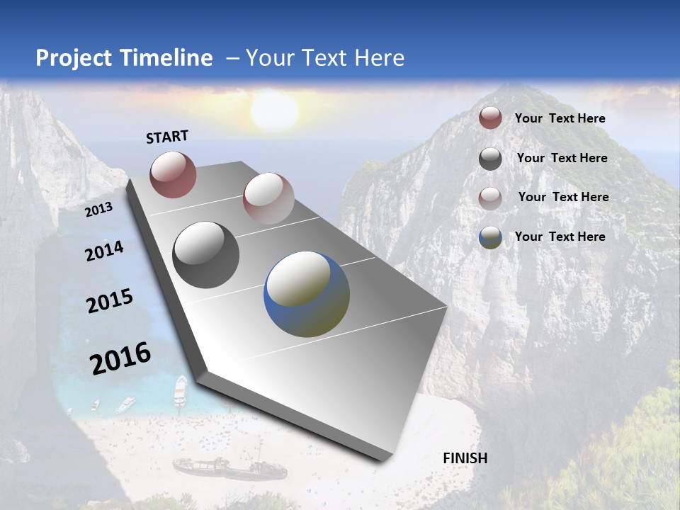 Navagio Zakynthos View PowerPoint Template