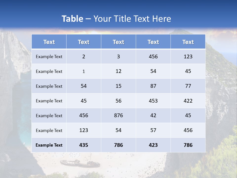 Navagio Zakynthos View PowerPoint Template