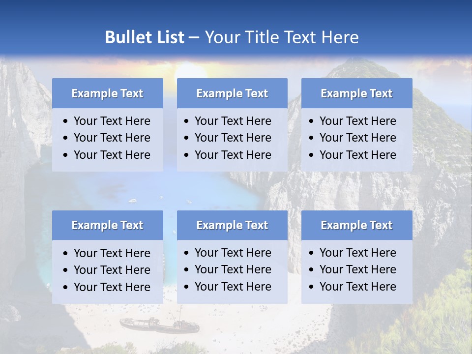 Navagio Zakynthos View PowerPoint Template