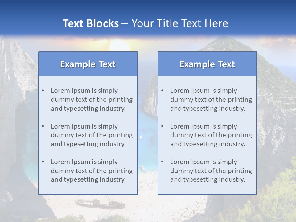 Navagio Zakynthos View PowerPoint Template