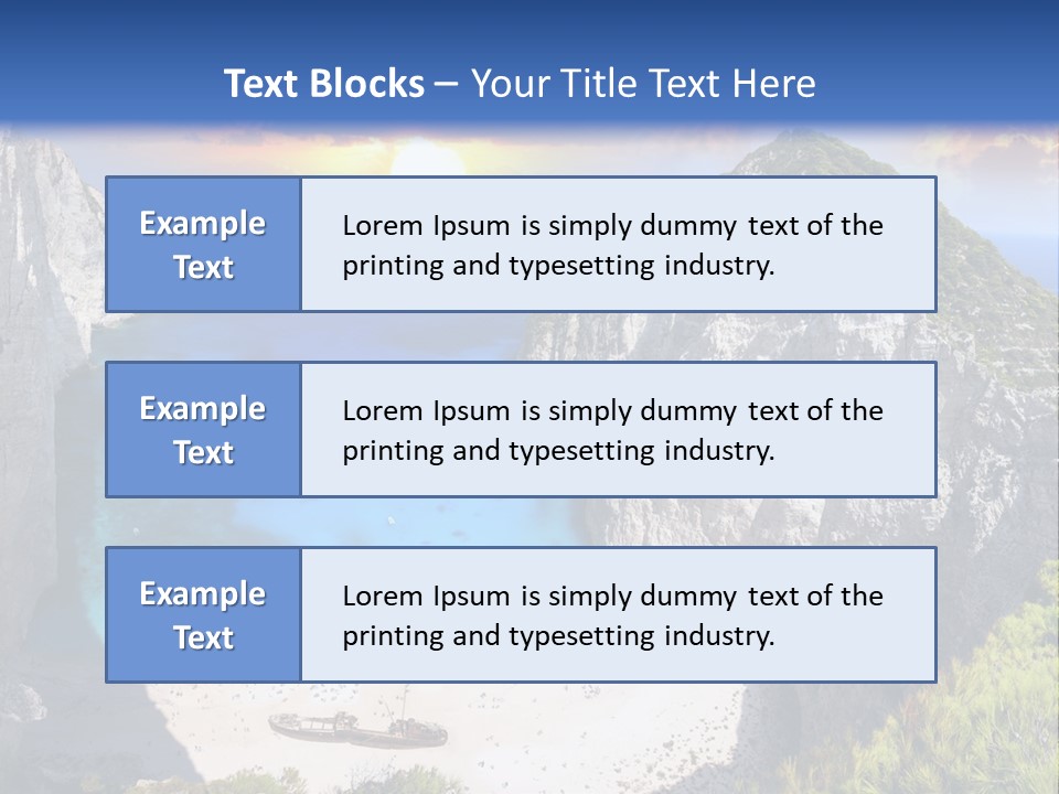 Navagio Zakynthos View PowerPoint Template
