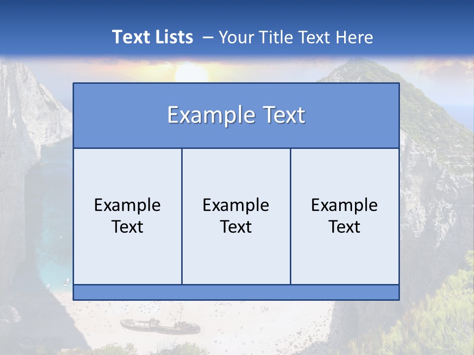Navagio Zakynthos View PowerPoint Template