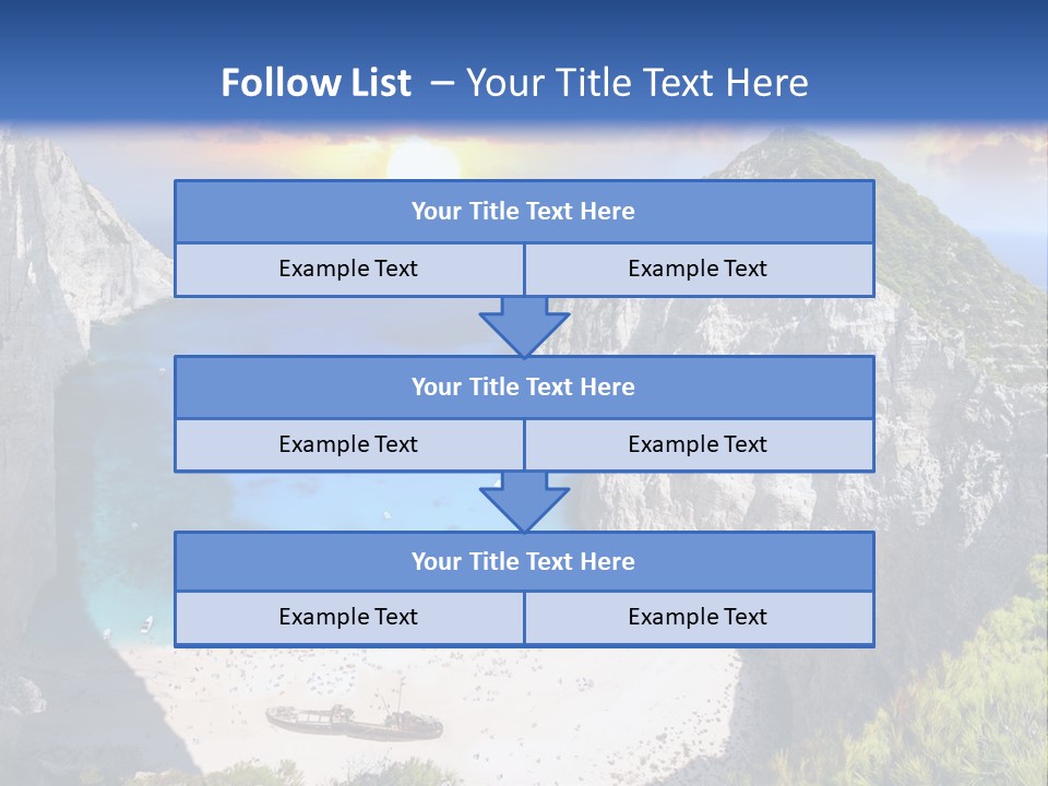 Navagio Zakynthos View PowerPoint Template