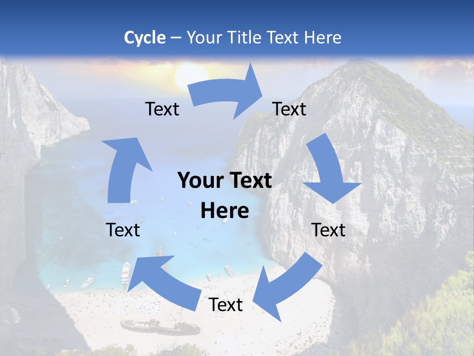 Navagio Zakynthos View PowerPoint Template