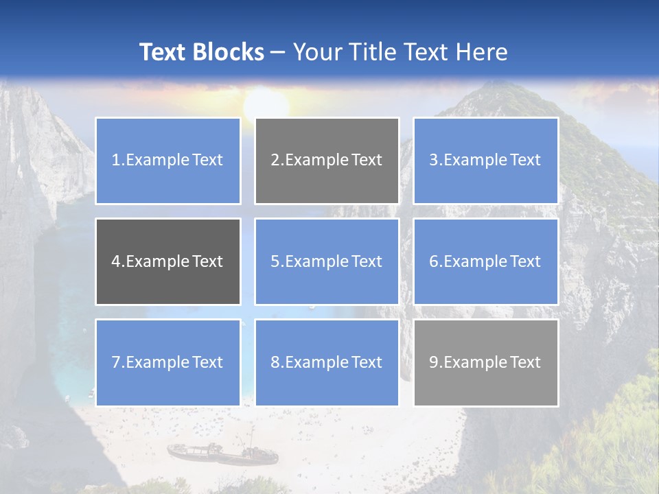 Navagio Zakynthos View PowerPoint Template