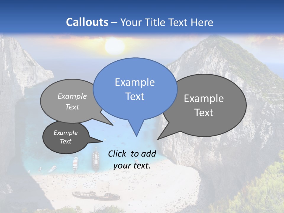 Navagio Zakynthos View PowerPoint Template