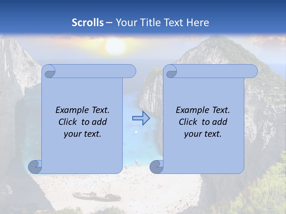 Navagio Zakynthos View PowerPoint Template