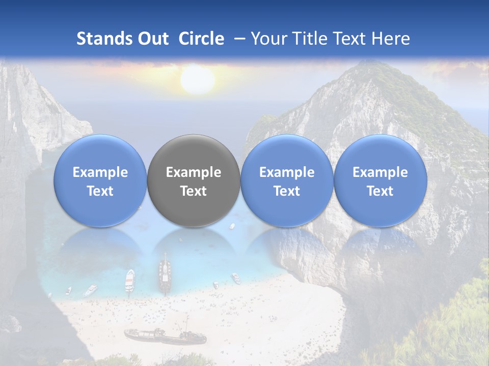 Navagio Zakynthos View PowerPoint Template