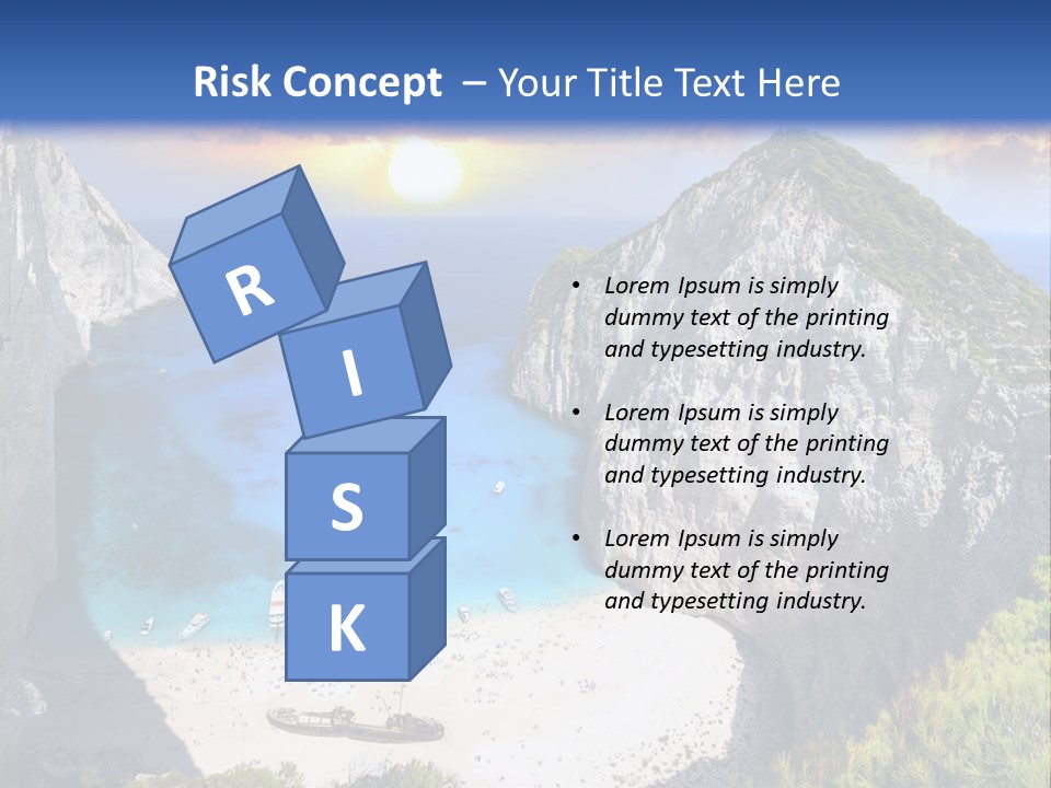 Navagio Zakynthos View PowerPoint Template