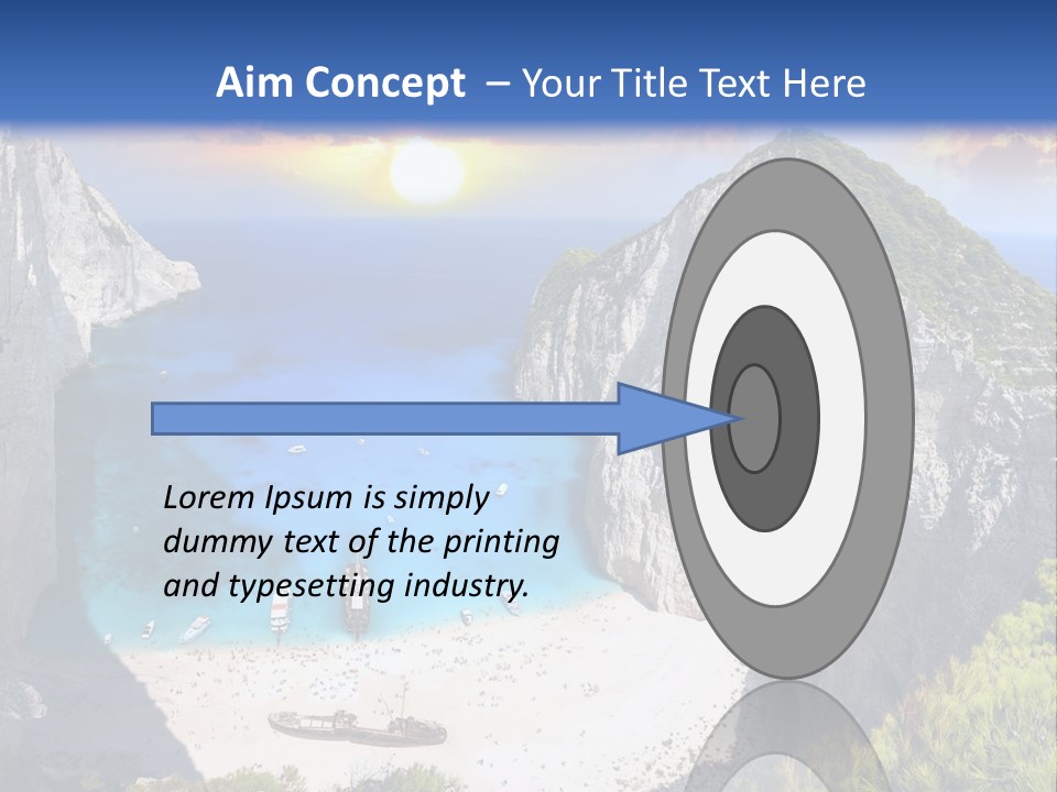 Navagio Zakynthos View PowerPoint Template