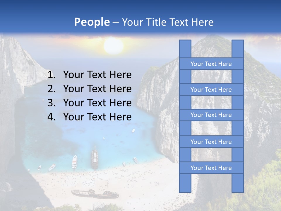 Navagio Zakynthos View PowerPoint Template