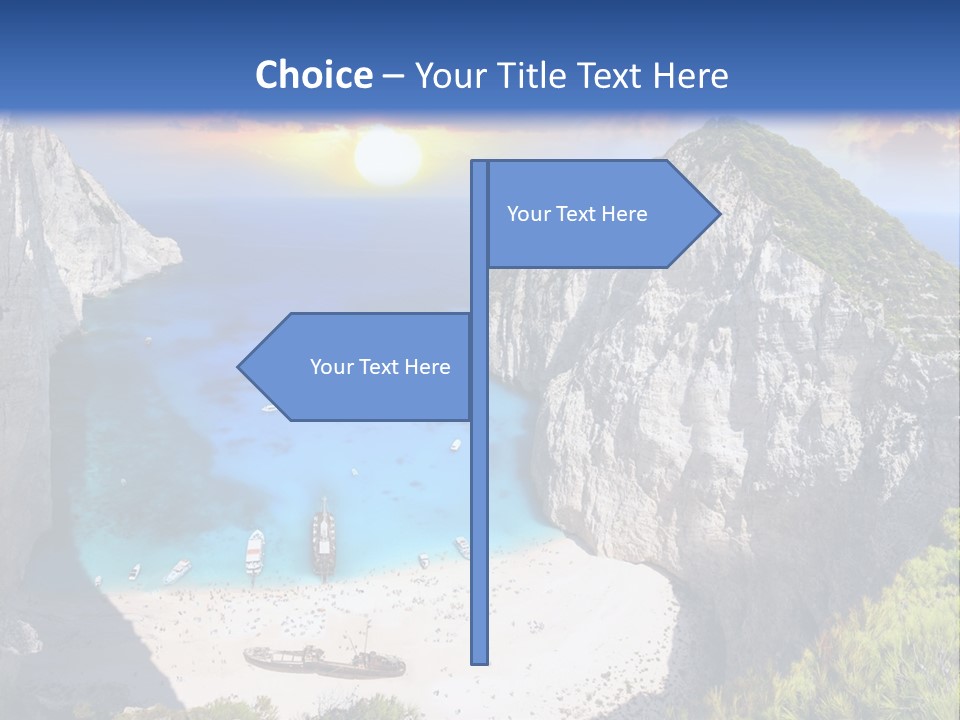 Navagio Zakynthos View PowerPoint Template
