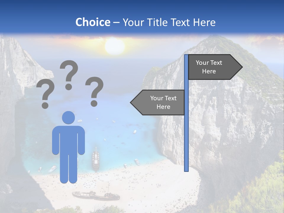 Navagio Zakynthos View PowerPoint Template