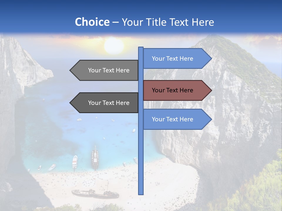 Navagio Zakynthos View PowerPoint Template