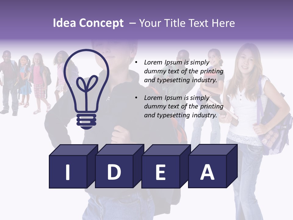 Cute Innocents Pretty PowerPoint Template