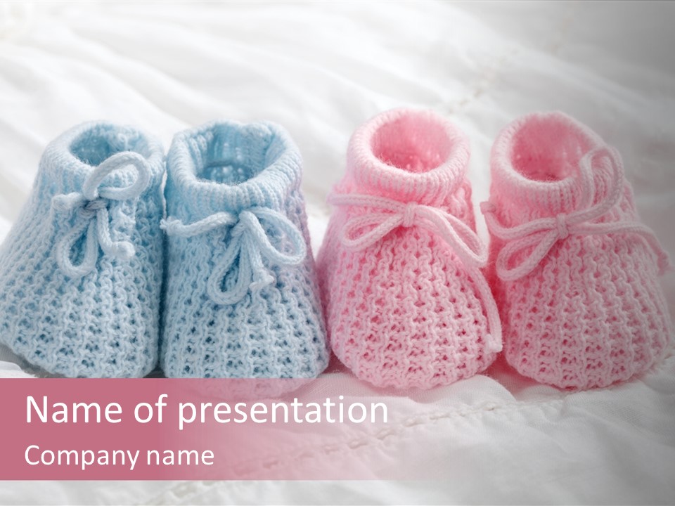 Infant Boy Crocheted PowerPoint Template