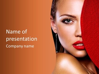Cover Sensuality Big Eyes PowerPoint Template
