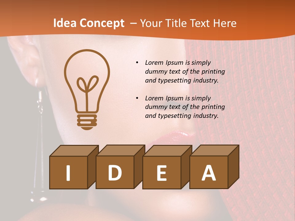 Cover Sensuality Big Eyes PowerPoint Template