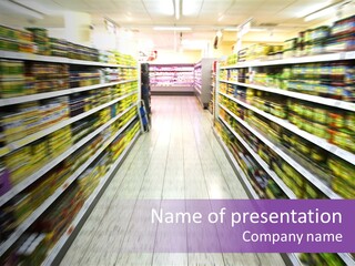 Food Market Department PowerPoint Template