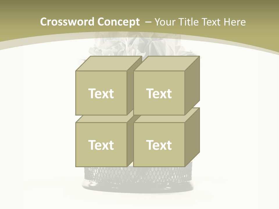 A Trash Can With A Recycle On Top Of It PowerPoint Template
